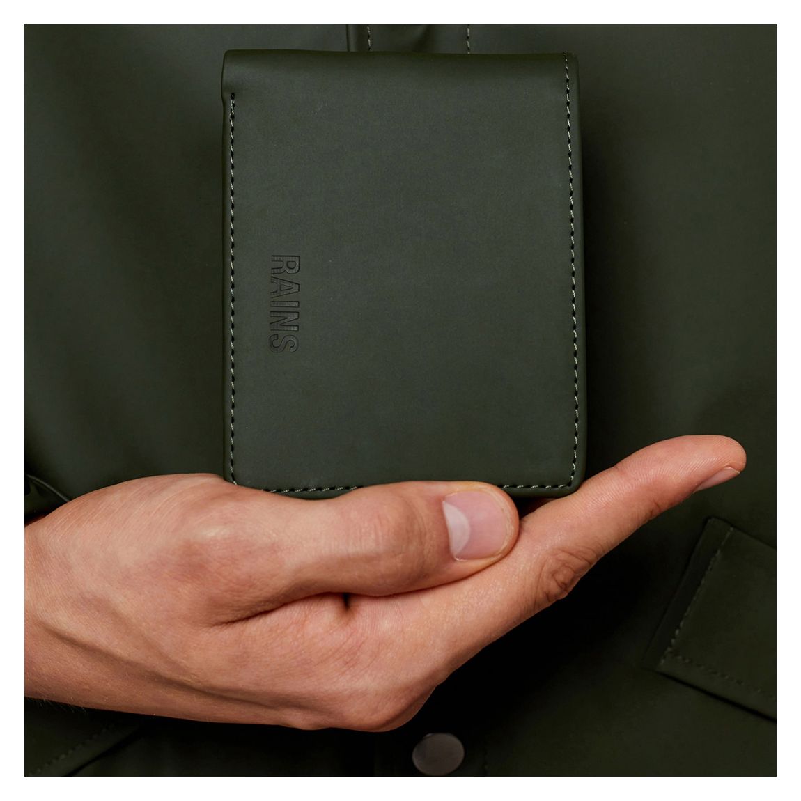 Green Unisex Folded Wallet main product photo