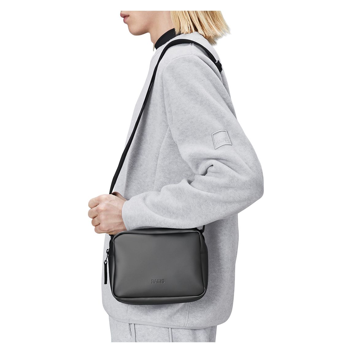 Metallic Grey Unisex Waterproof Box Bag main product photo