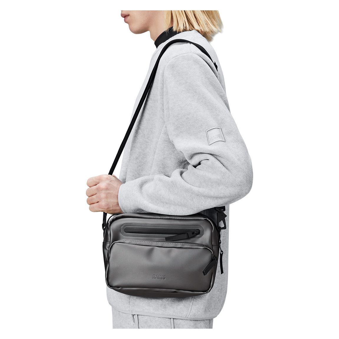 Metallic Grey Unisex Waterproof Cargo Box Bag main product photo