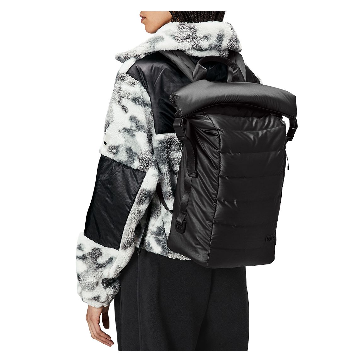 Black Unisex Waterproof Bator Puffer Rolltop Backpack main product photo
