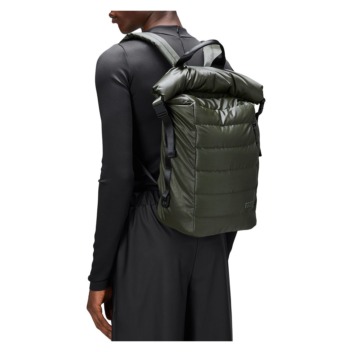 Green Unisex Waterproof Bator Puffer Rolltop Backpack main product photo