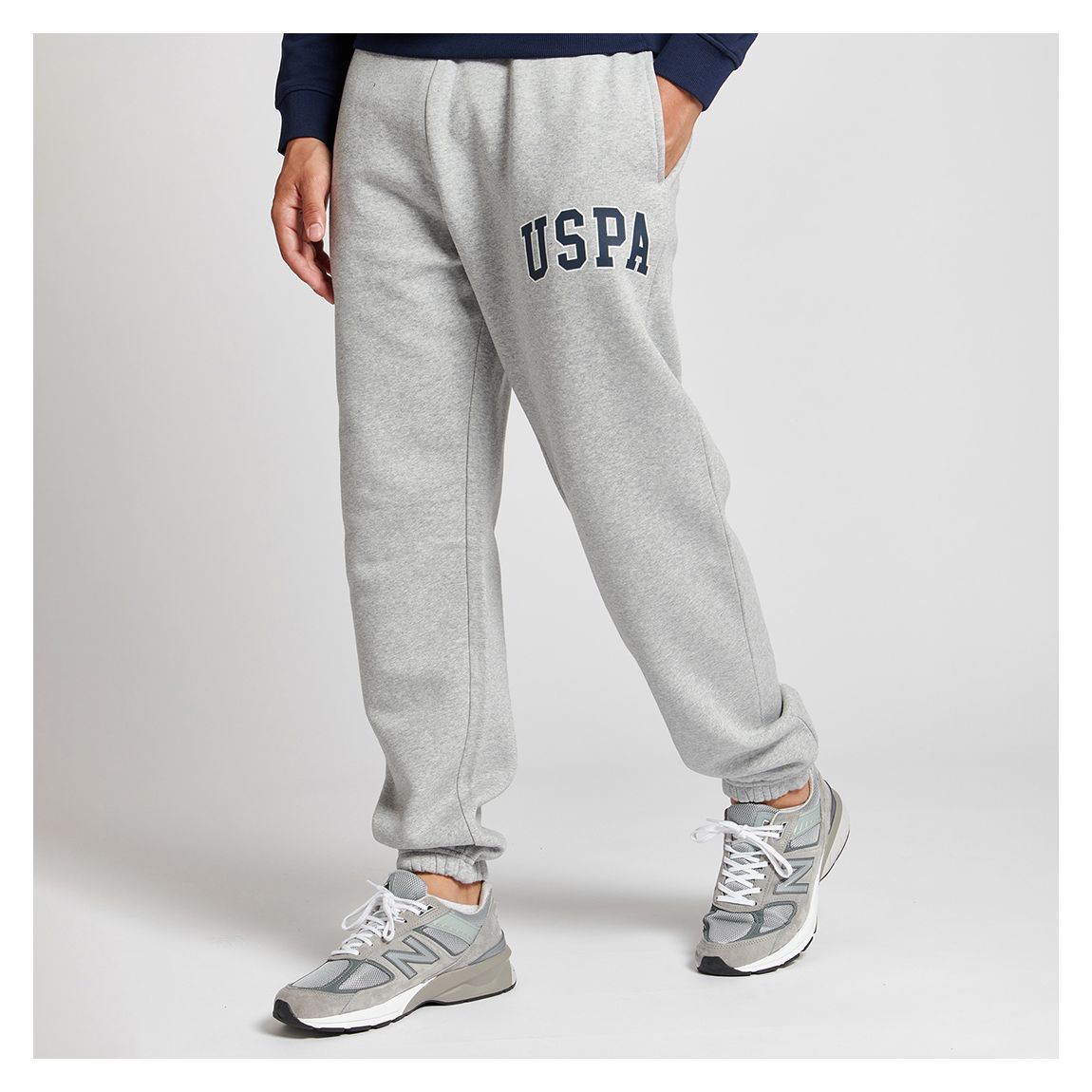 Grey Arch Logo Cotton Blend Joggers main product photo