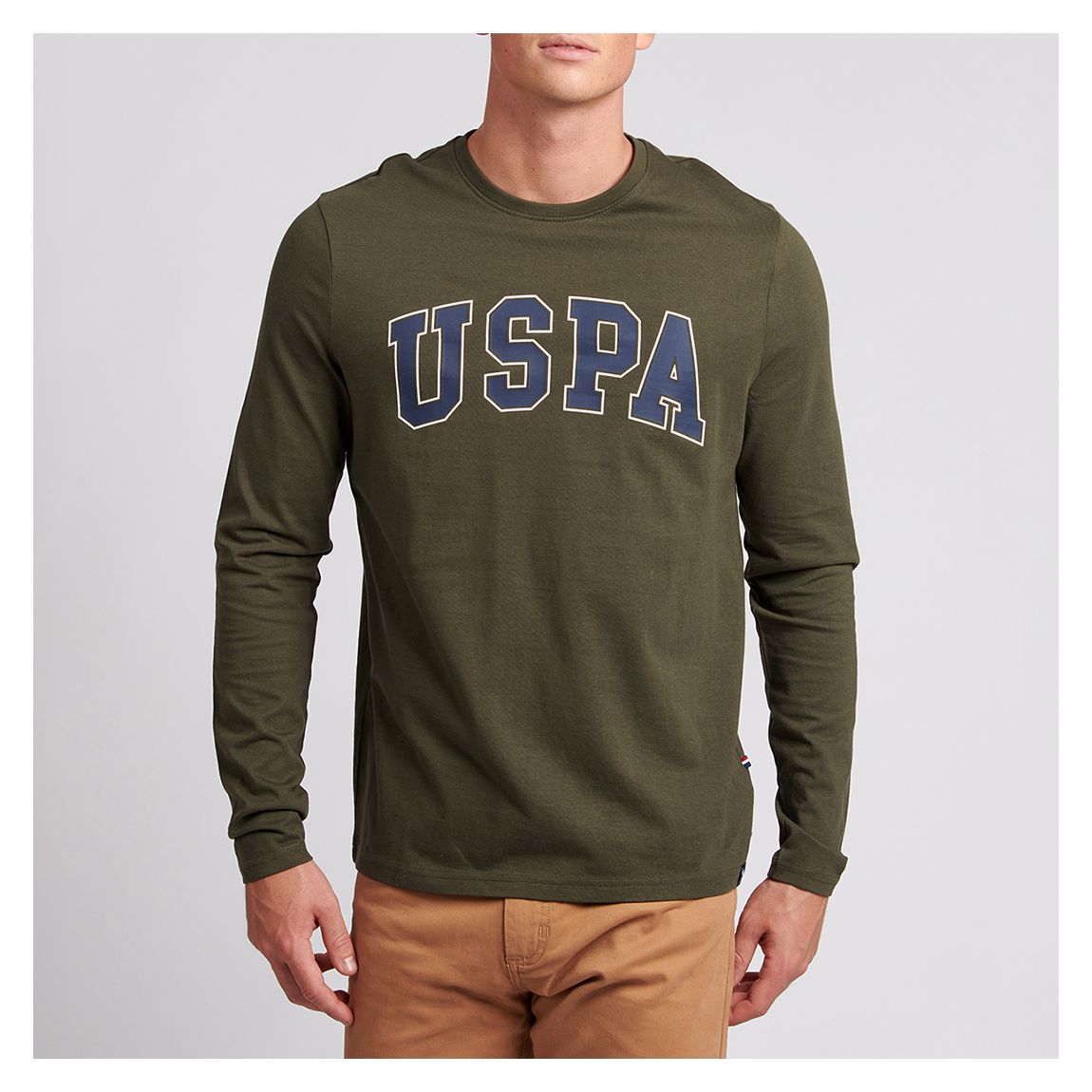 Green Arch Logo Long Sleeve Cotton Top main product photo