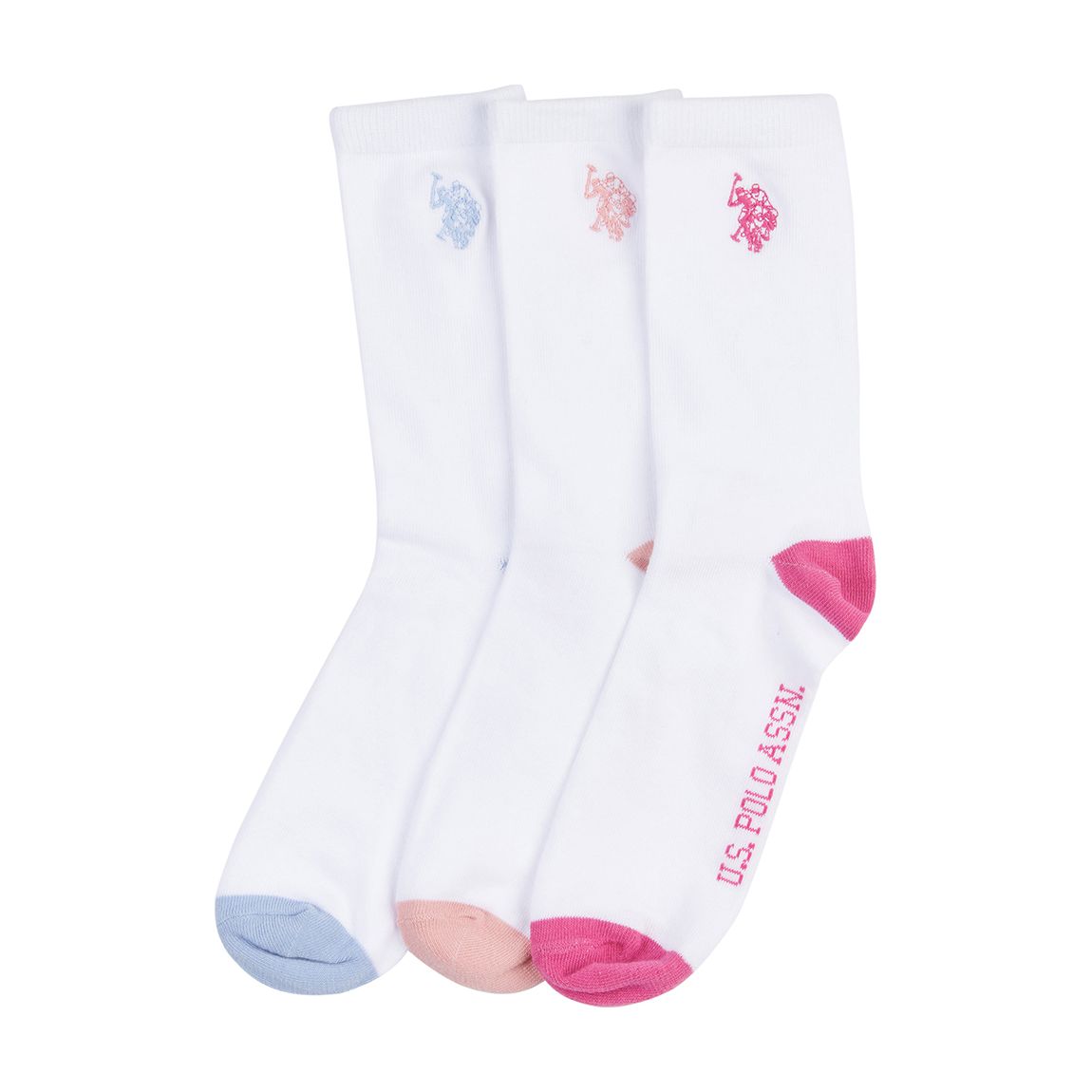White/Multi 3-Pack High Contrast Cotton Socks main product photo
