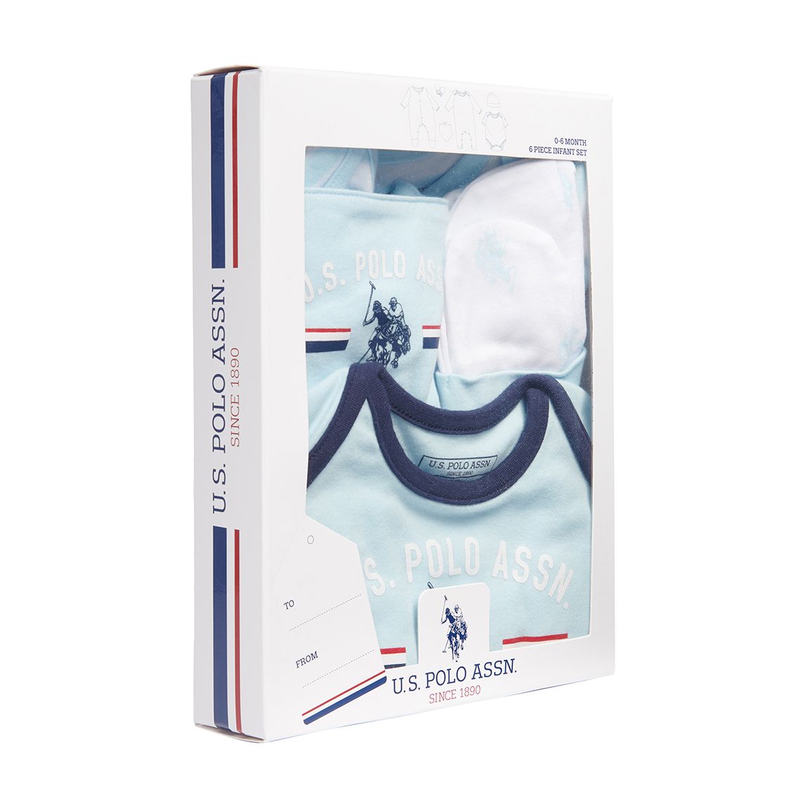 Baby's 6 Piece Light Blue Cotton Gift Set main product photo