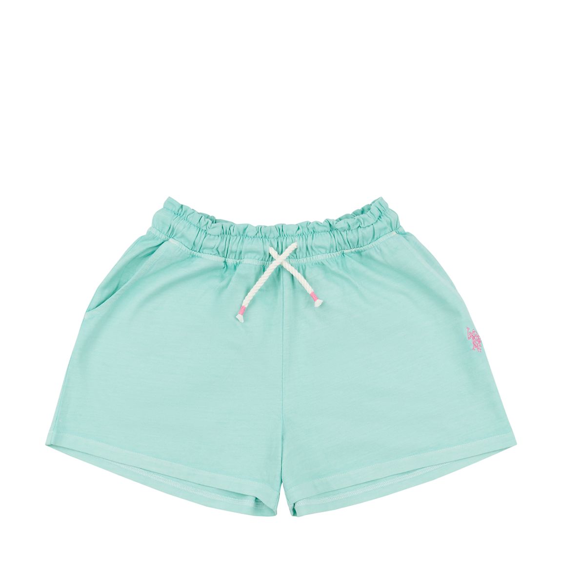 Teen Girl's Turquoise Bermuda Cotton Shorts main product photo
