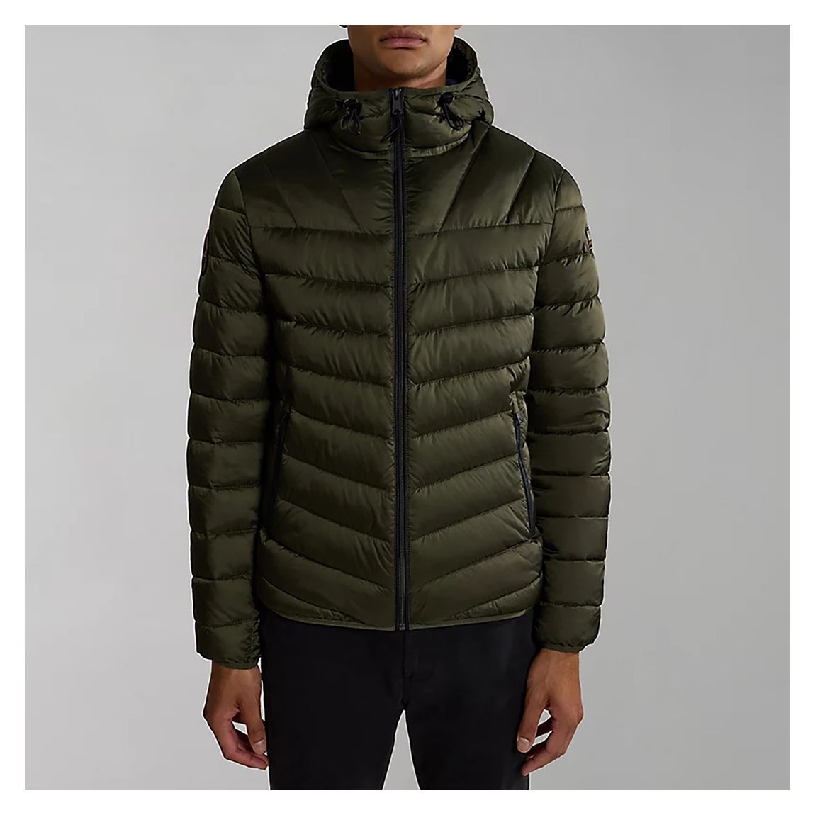 Khaki Puffer Waterproof Jacket main product photo