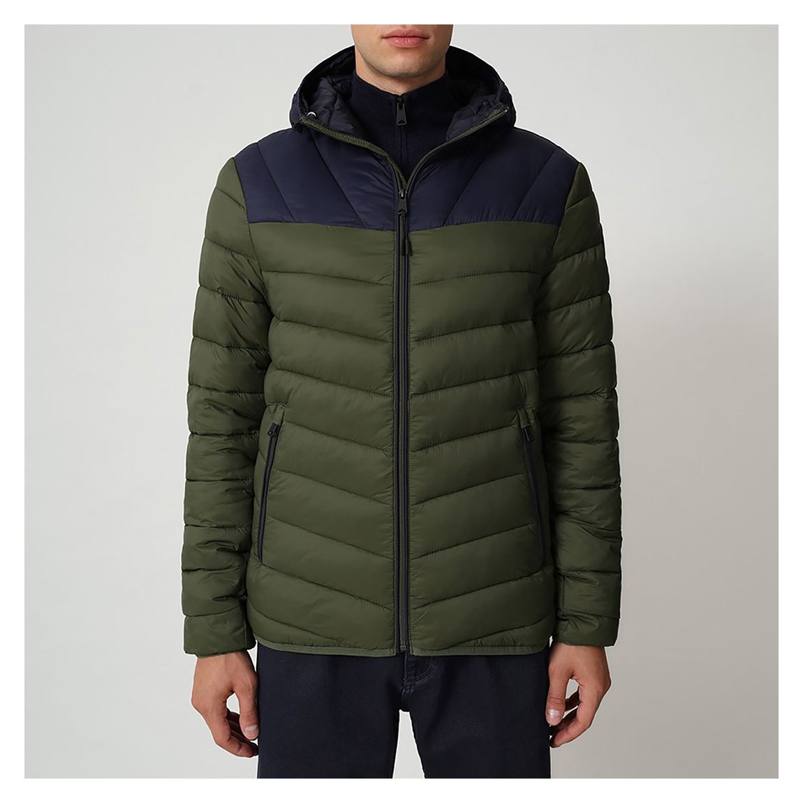 Khaki Puffer Waterproof Jacket main product photo
