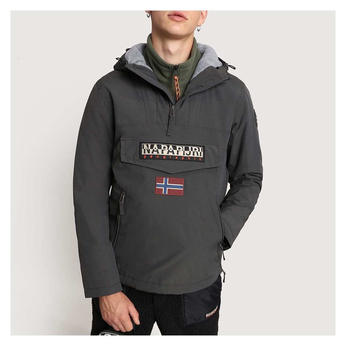 Grey Abrigo Anorak main product photo