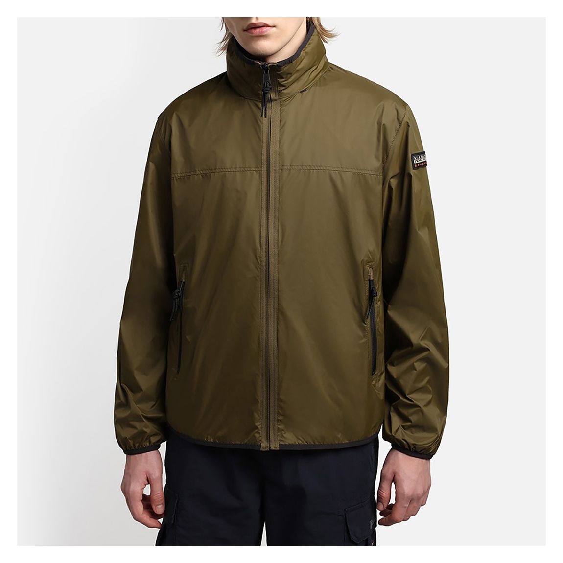 Khaki Zipped Windbreaker main product photo