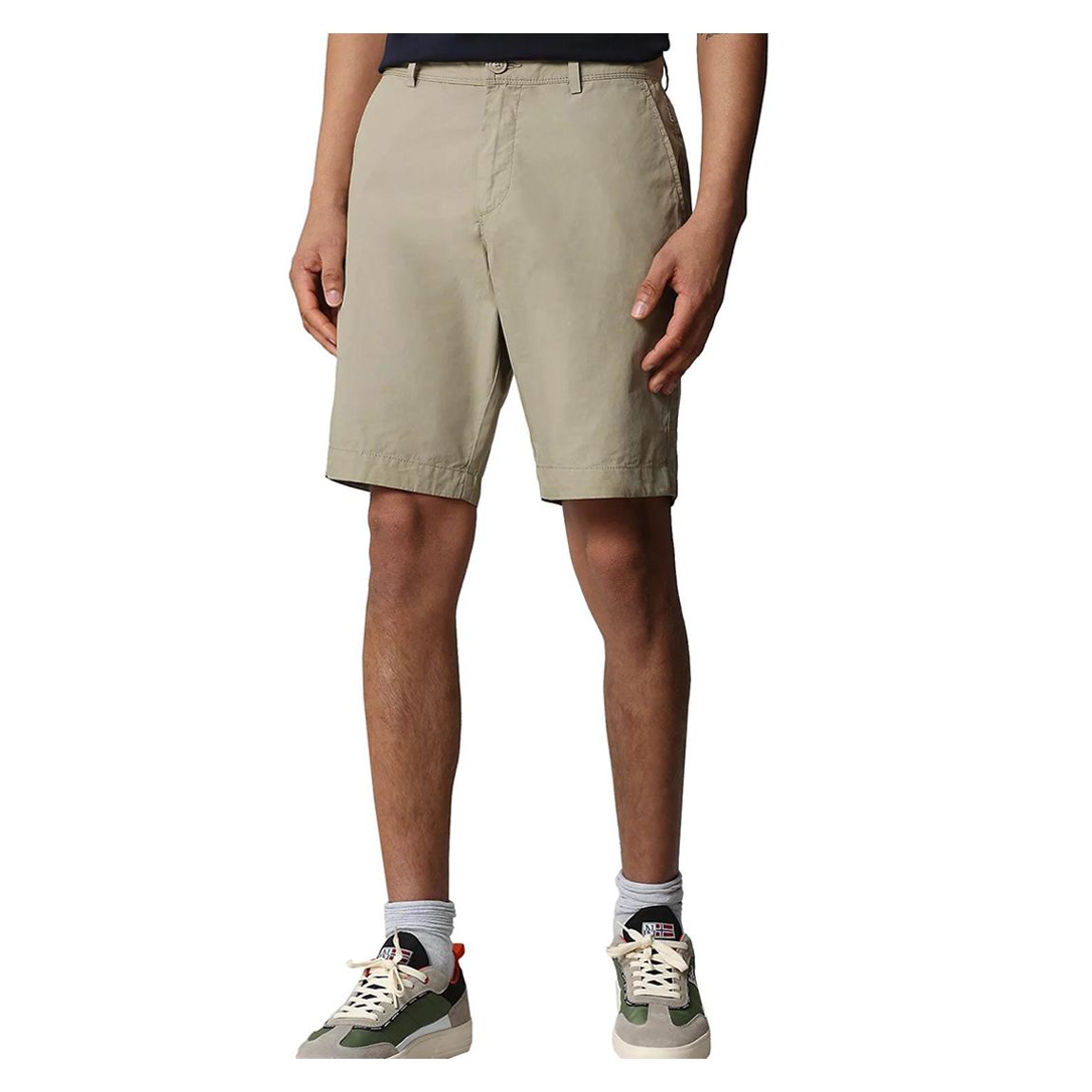 Beige Cotton Nakuru Bermuda Shorts main product photo