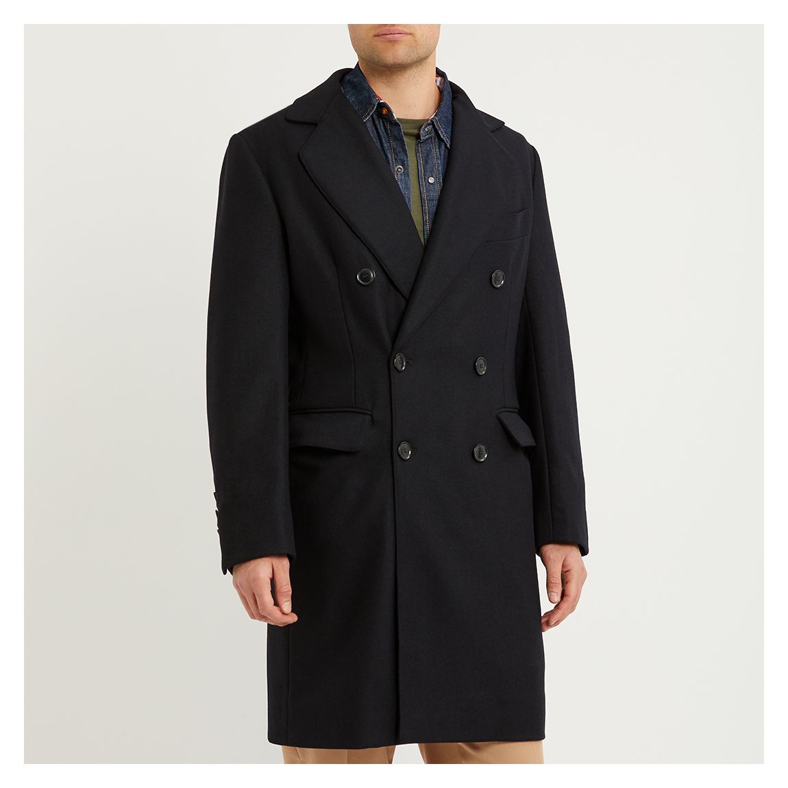 Navy Wreck Double Breasted Coat main product photo