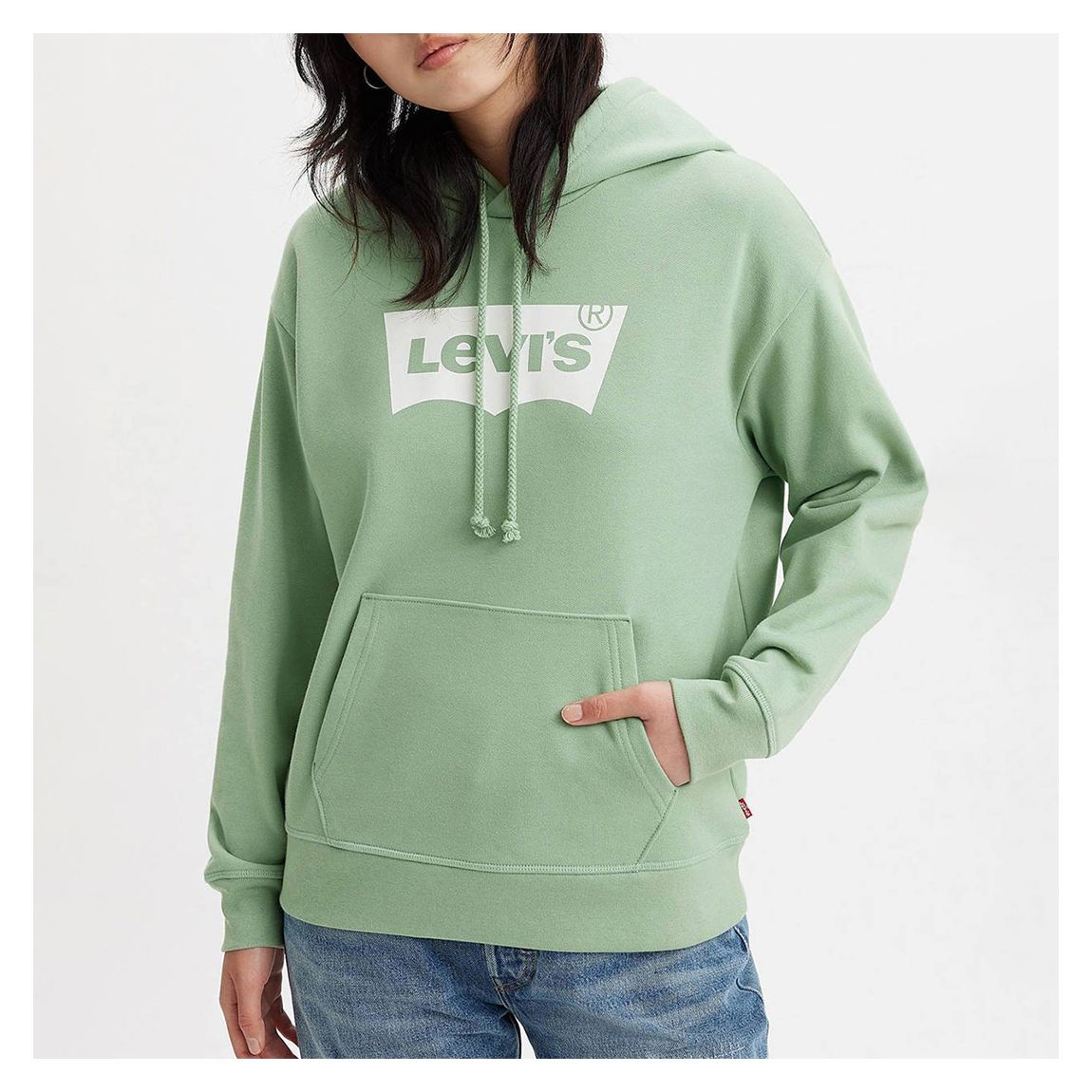 Green Standard Arched Cotton Hoodie main product photo