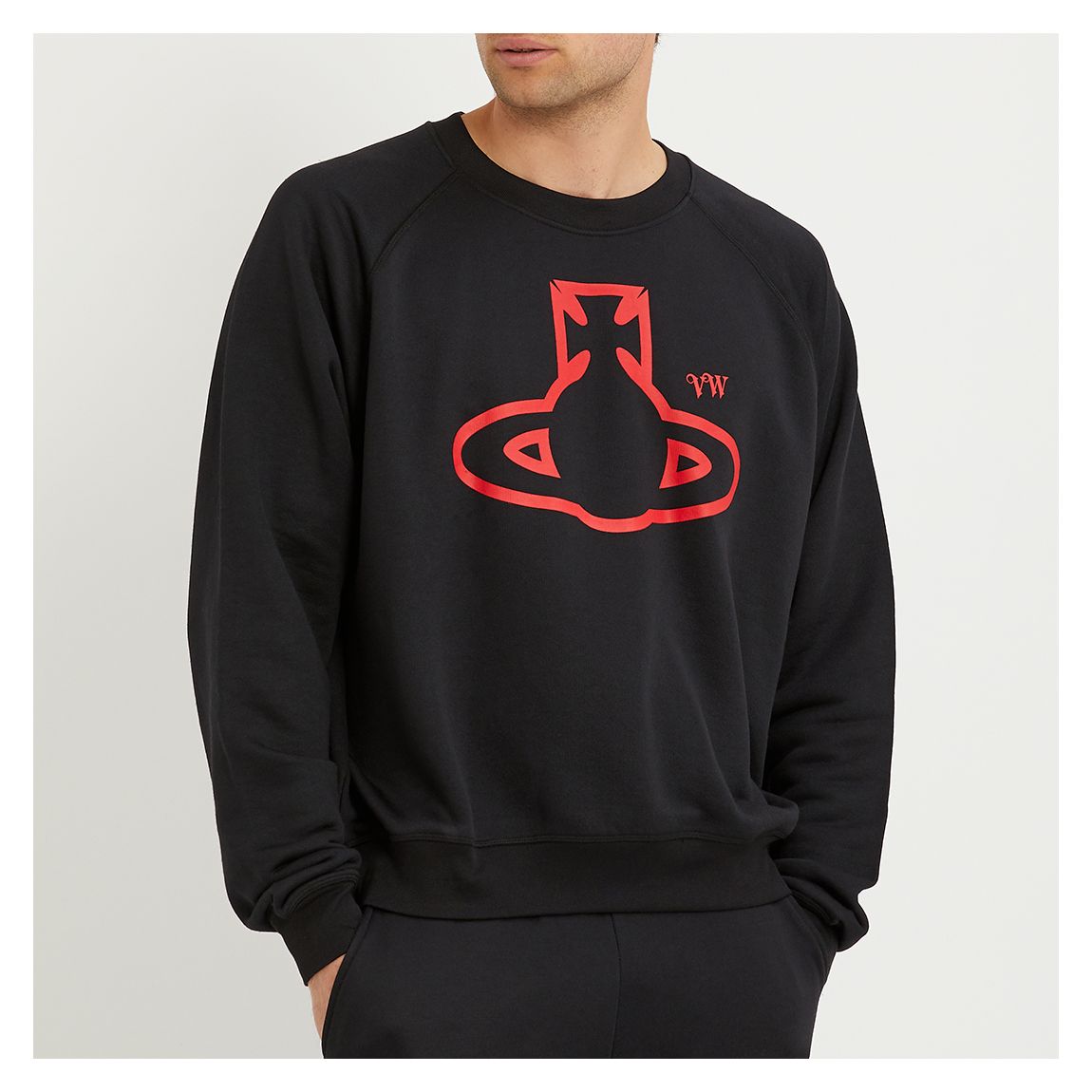 Black Printed Logo Cotton Blend Sweatshirt main product photo