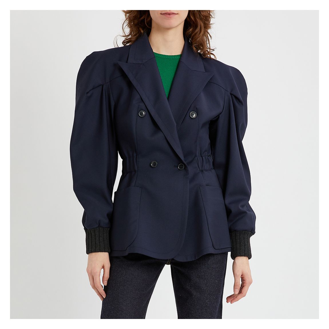 Navy Spontanea Double Breasted Jacket main product photo