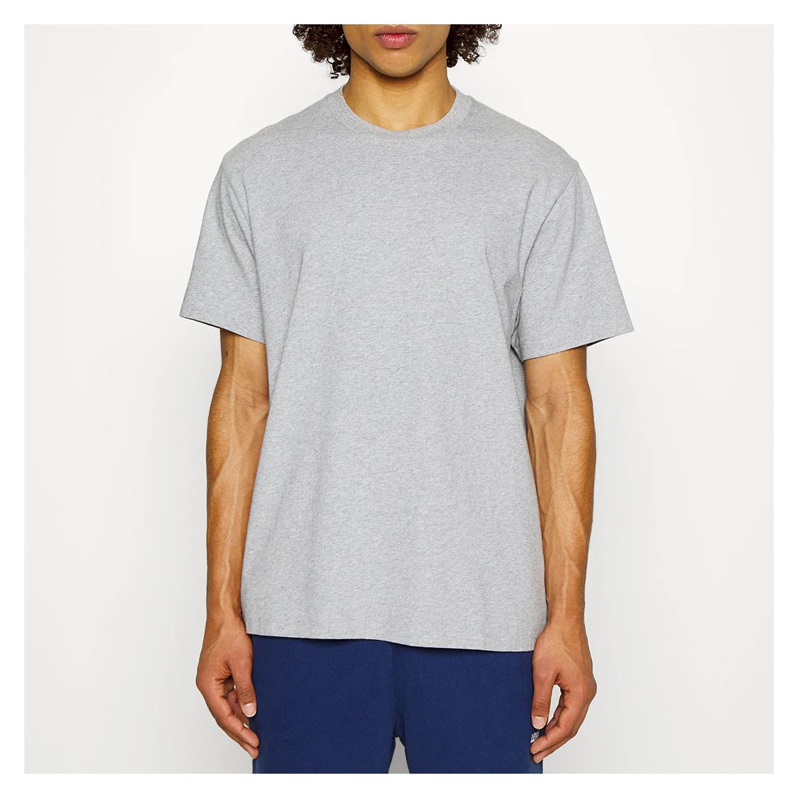 Grey Crew Neck Cotton T-Shirt main product photo