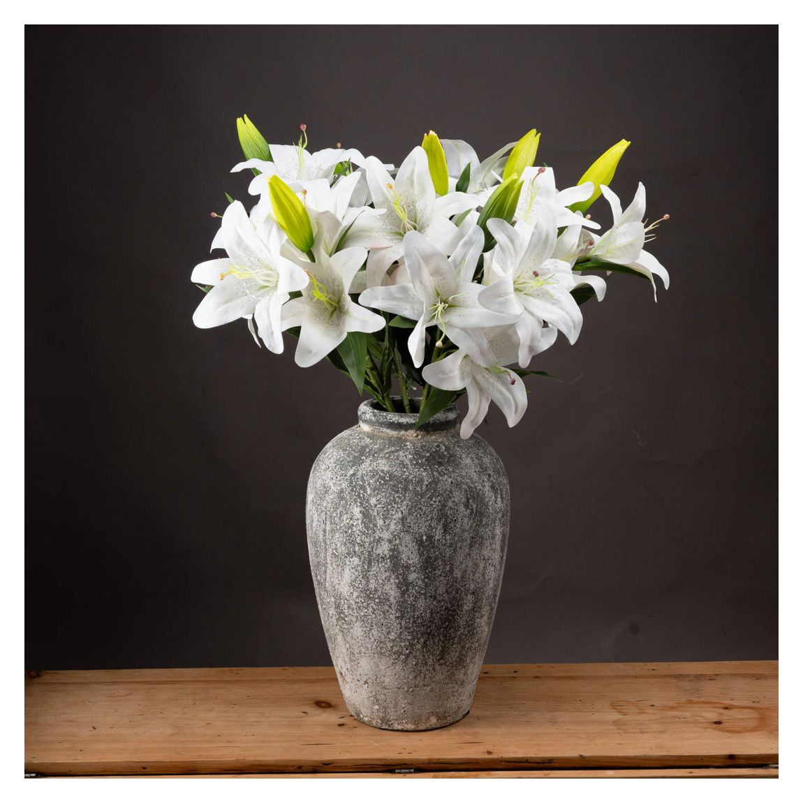 Faux White Lily Flower main product photo