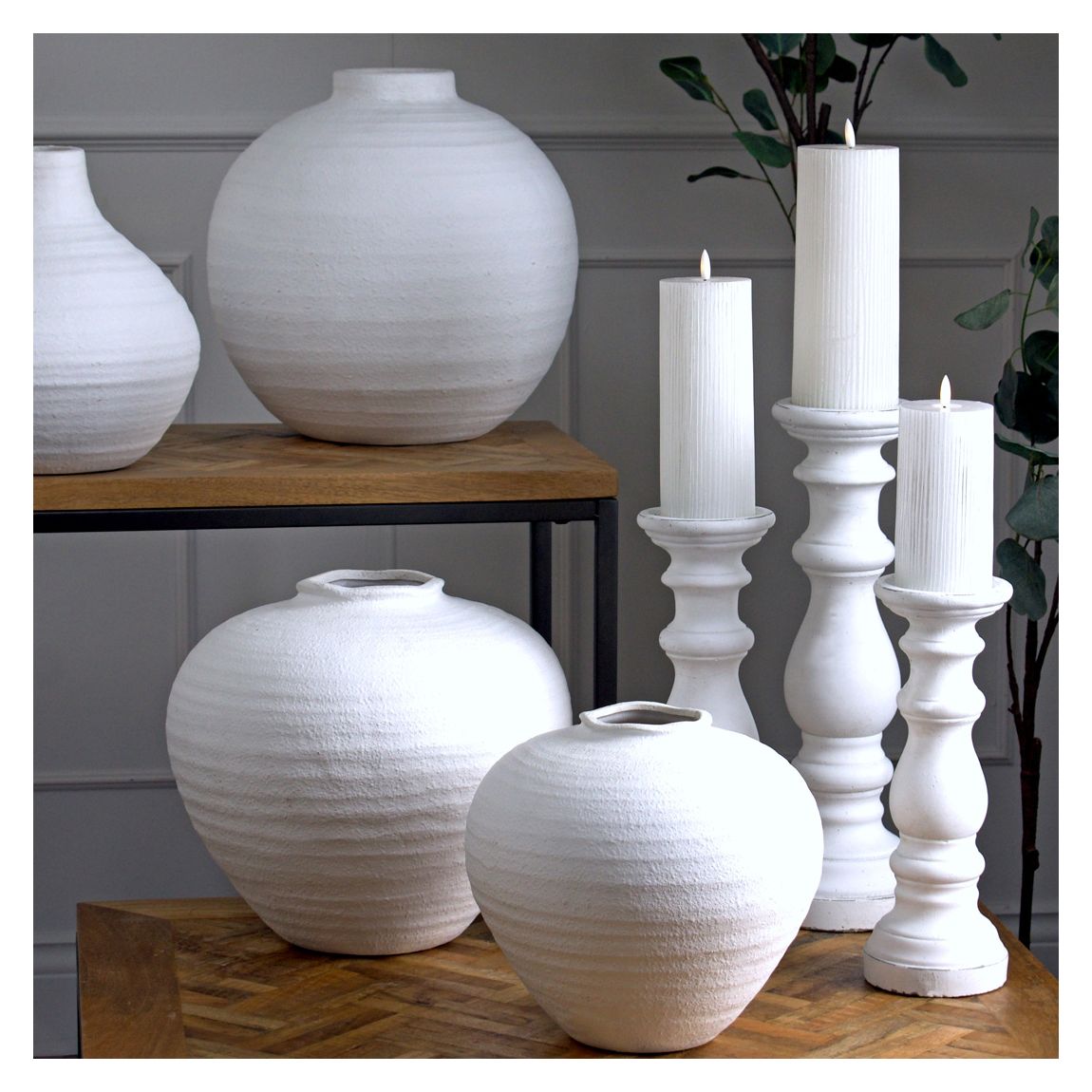 Regola Matt White Ceramic Vase main product photo