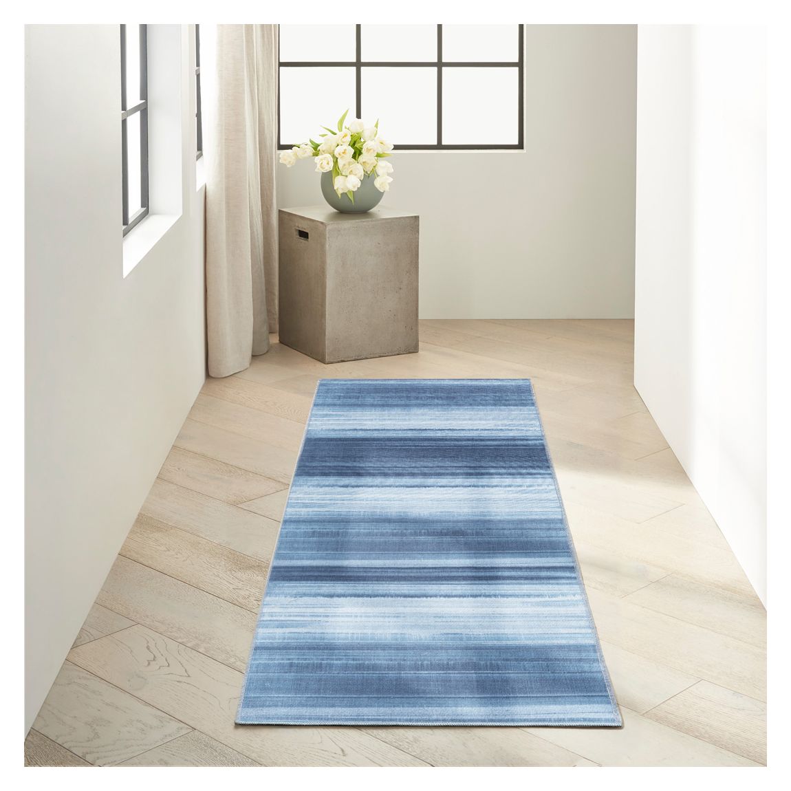 Launder Rug, Aqua, 2.29x0.66m main product photo