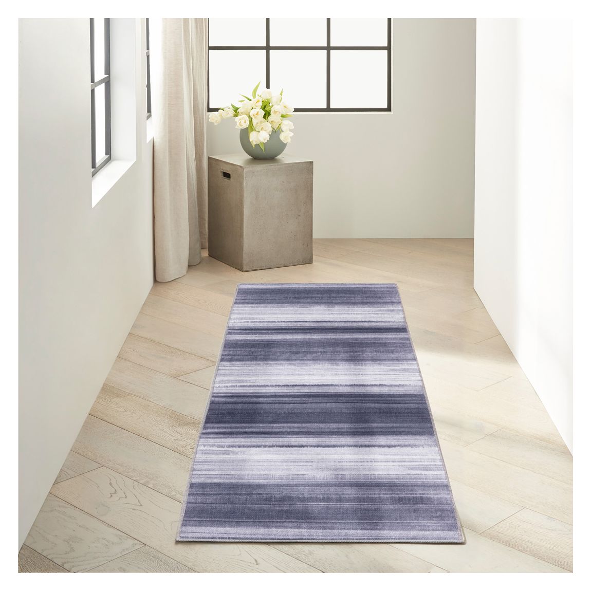 Launder LDR01 229 x 66cm Rug, Grey/Blue main product photo