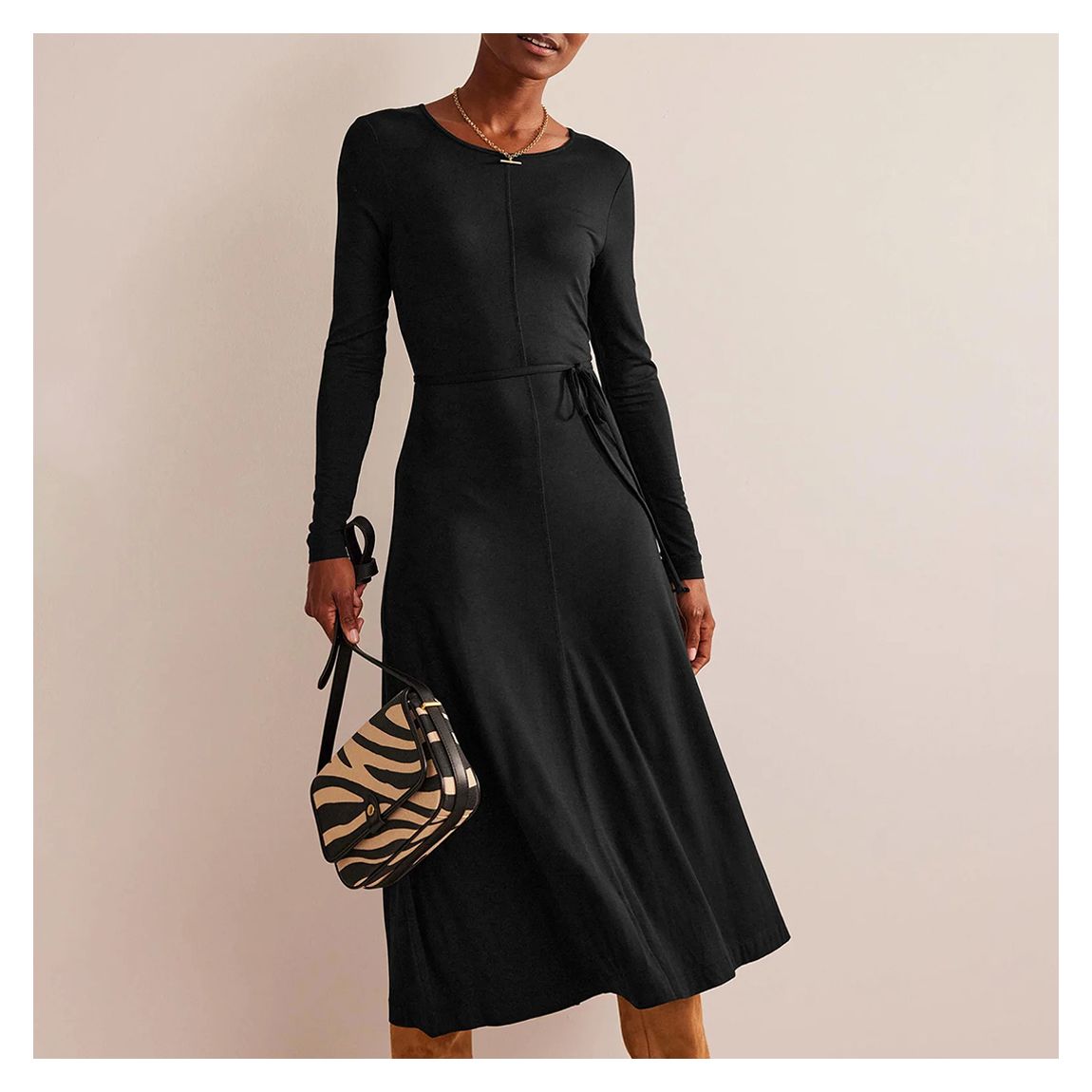 Black Lucy Jersey Midi Dress main product photo