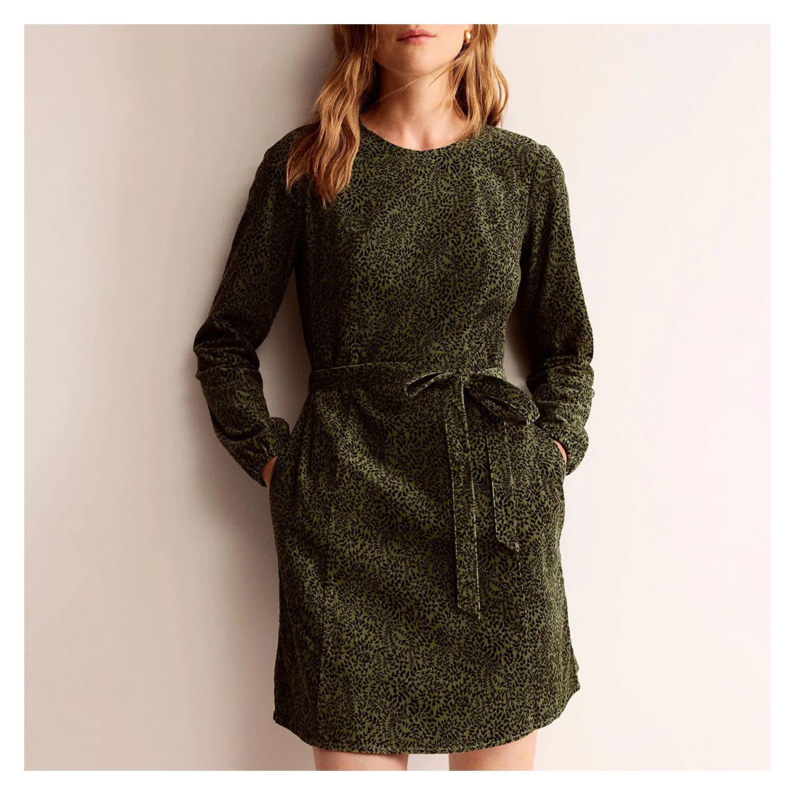 Green Harriet Cord Dress main product photo