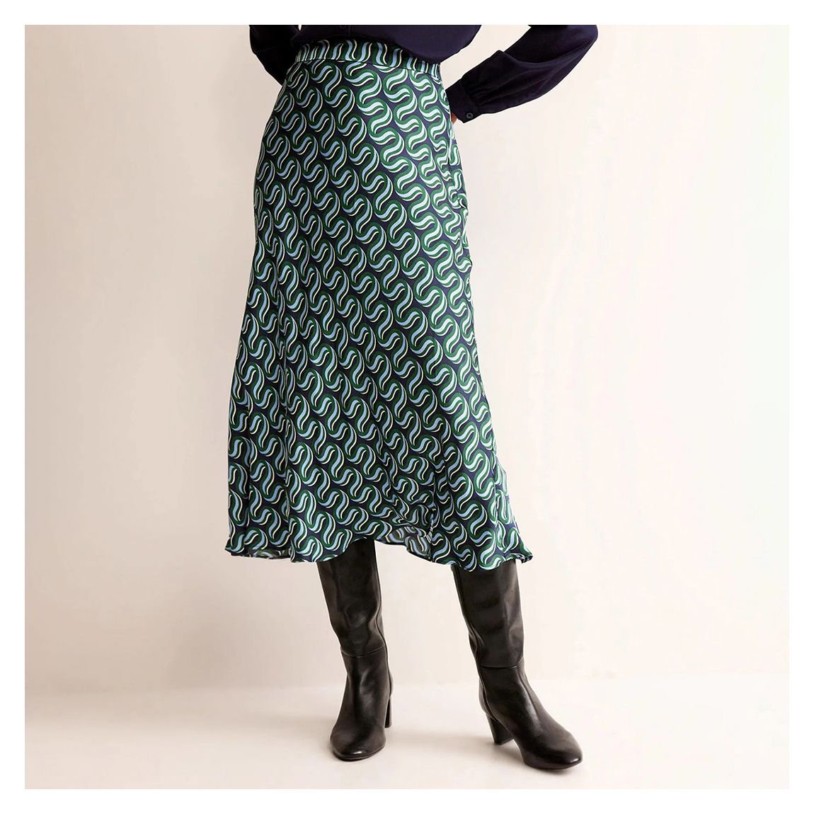 Blue Cecelia Midi Skirt main product photo