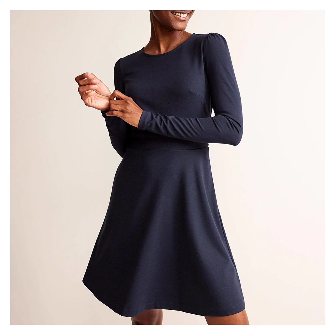 Navy Sabrina Ponte Dress main product photo