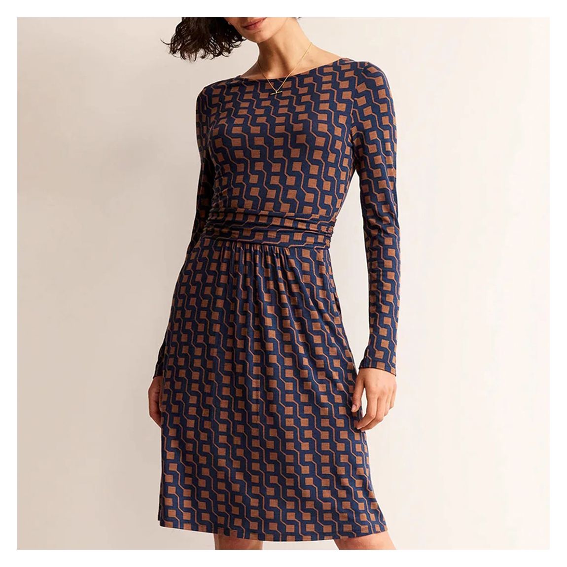 Brown Abigail Jersey Dress main product photo