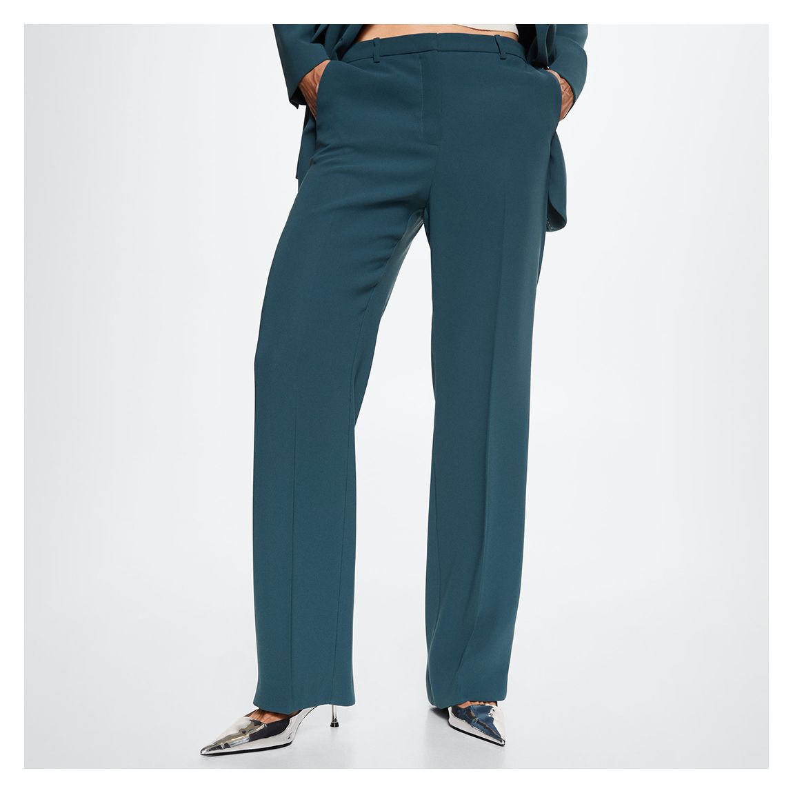 Blue Straight Suit Trousers main product photo
