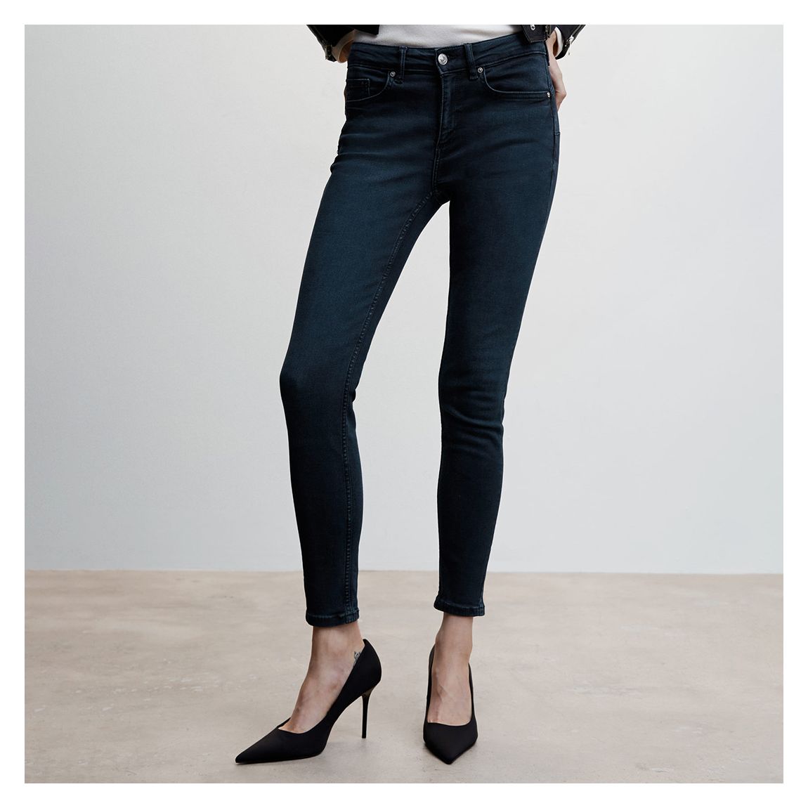 Deep Dark Blue Skinny Push-Up Jeans main product photo