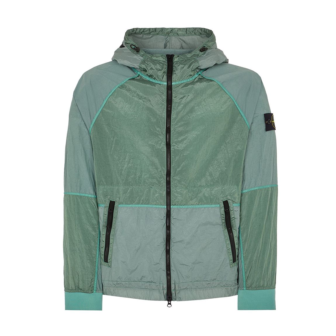 Green Hooded Rain Jacket main product photo