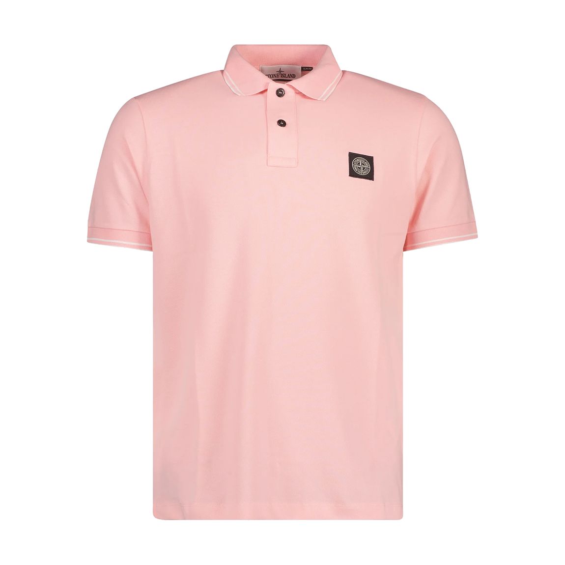 Pink Contrast Trims Cotton Blend Polo Shirt main product photo