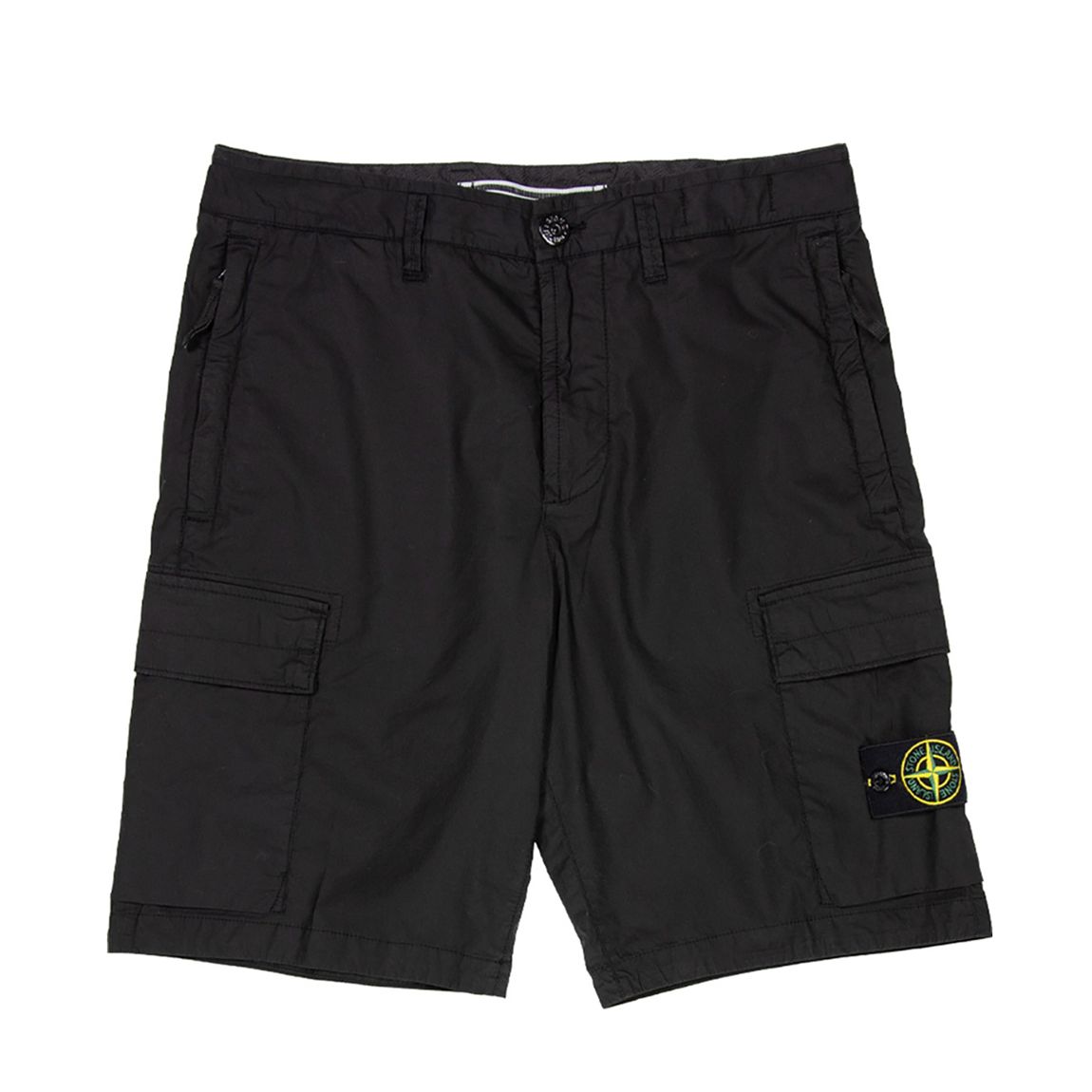 Black Cotton Blend Bermuda Shorts main product photo