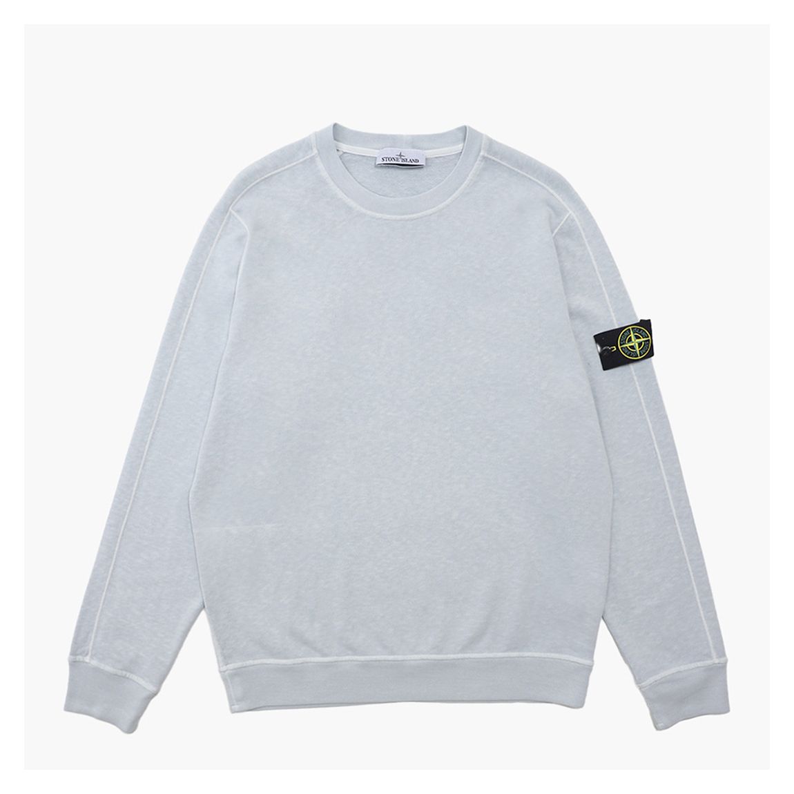 Light Grey Garment Dyed Cotton Sweatshirt main product photo