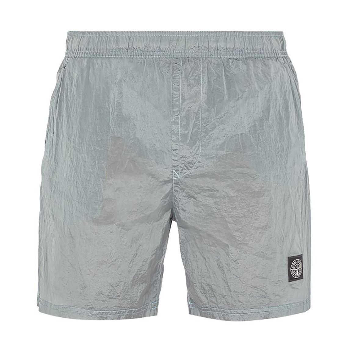 Sky Blue Drawstring Waist Swimming Trunks main product photo