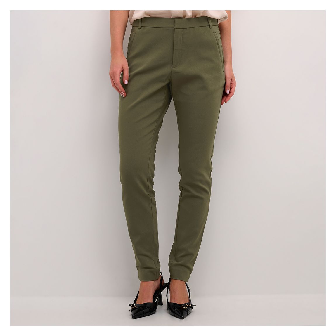 Khaki Slim Trousers main product photo