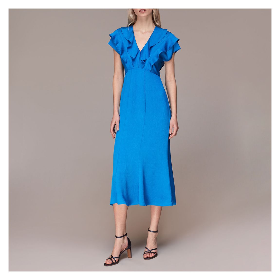 Blue Adeline Frill Midi Dress main product photo
