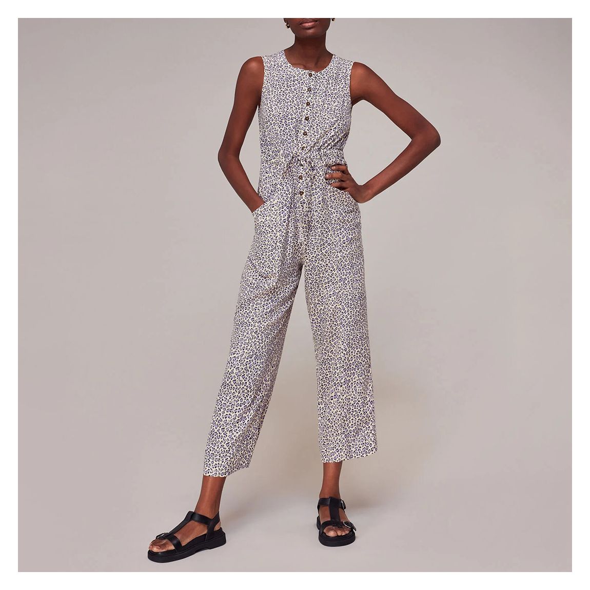Lilac Dashed Leopard Jess Jumpsuit main product photo