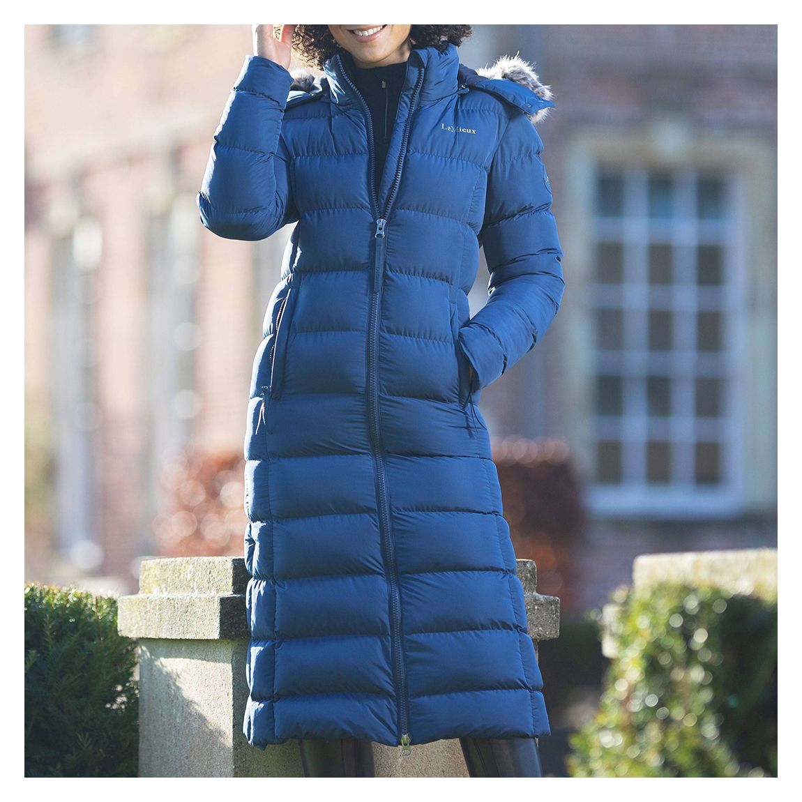 Blue Harper Longline Puffer Coat main product photo