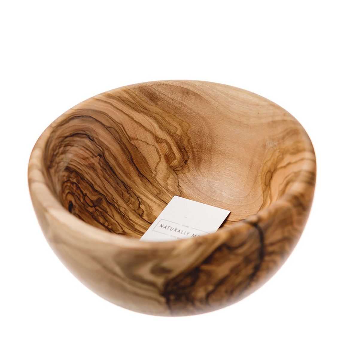 Small Olive Wood Round Serving Bowl main product photo