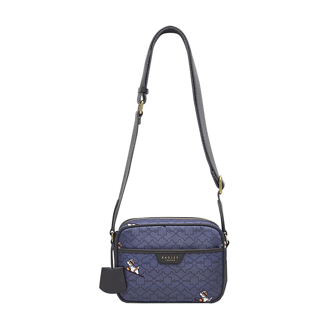 Cloud Burst Heirloom Ski Dog Small Ziptop Crossbody main product photo