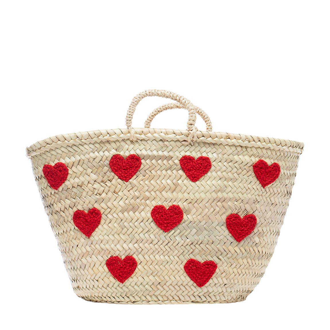 Heart Straw Basket Bag main product photo