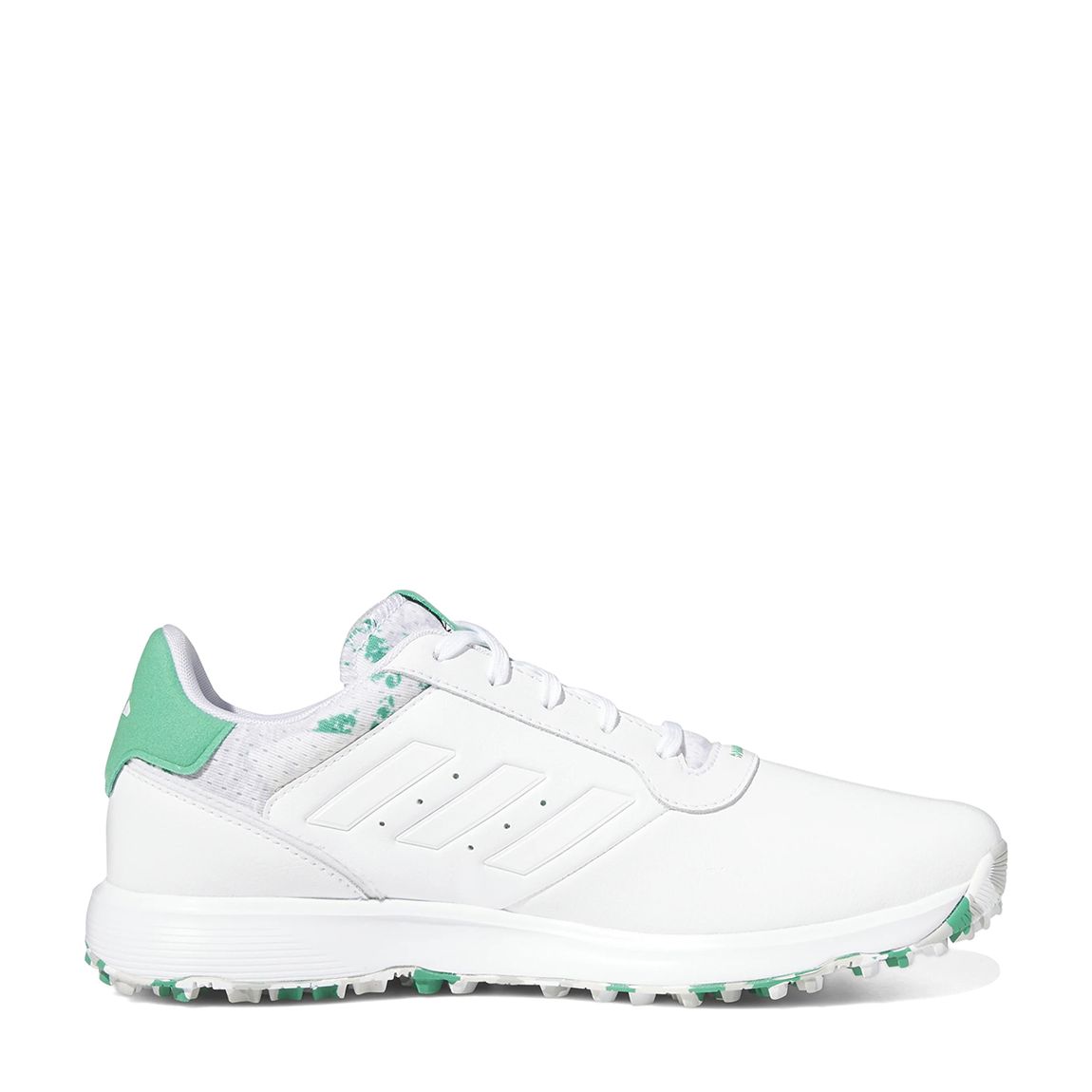 White/Green Adidas S2G Leather Golf Shoes main product photo