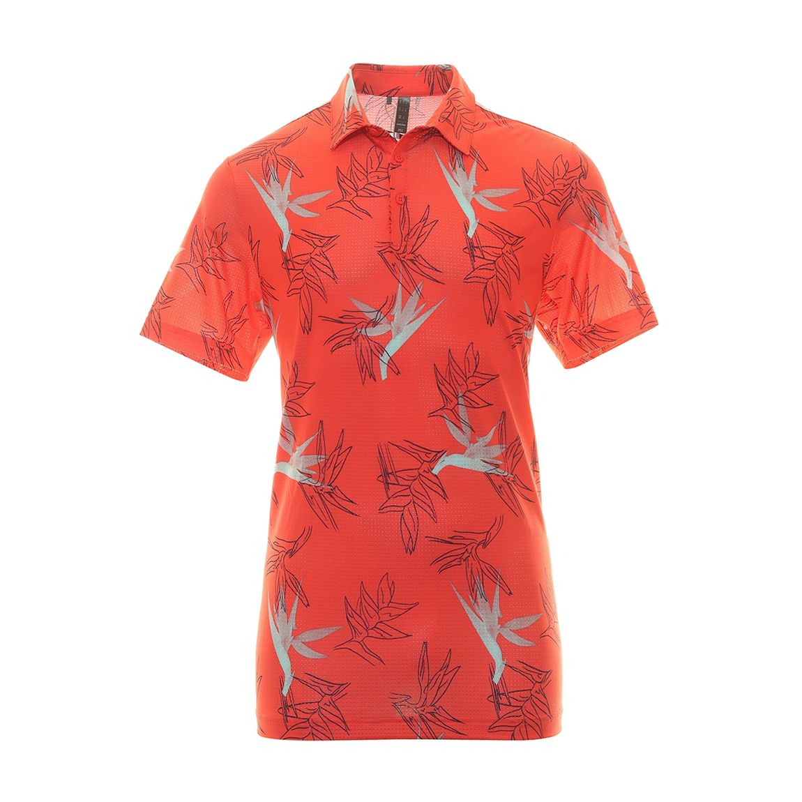 Red Adidas Oasis Mesh Print Polo main product photo