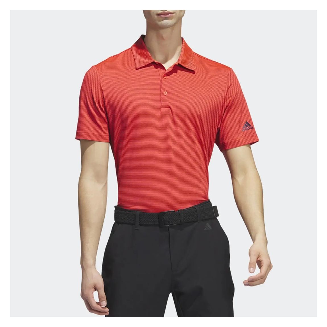 Red Adidas Ottomans Stripe Polo main product photo