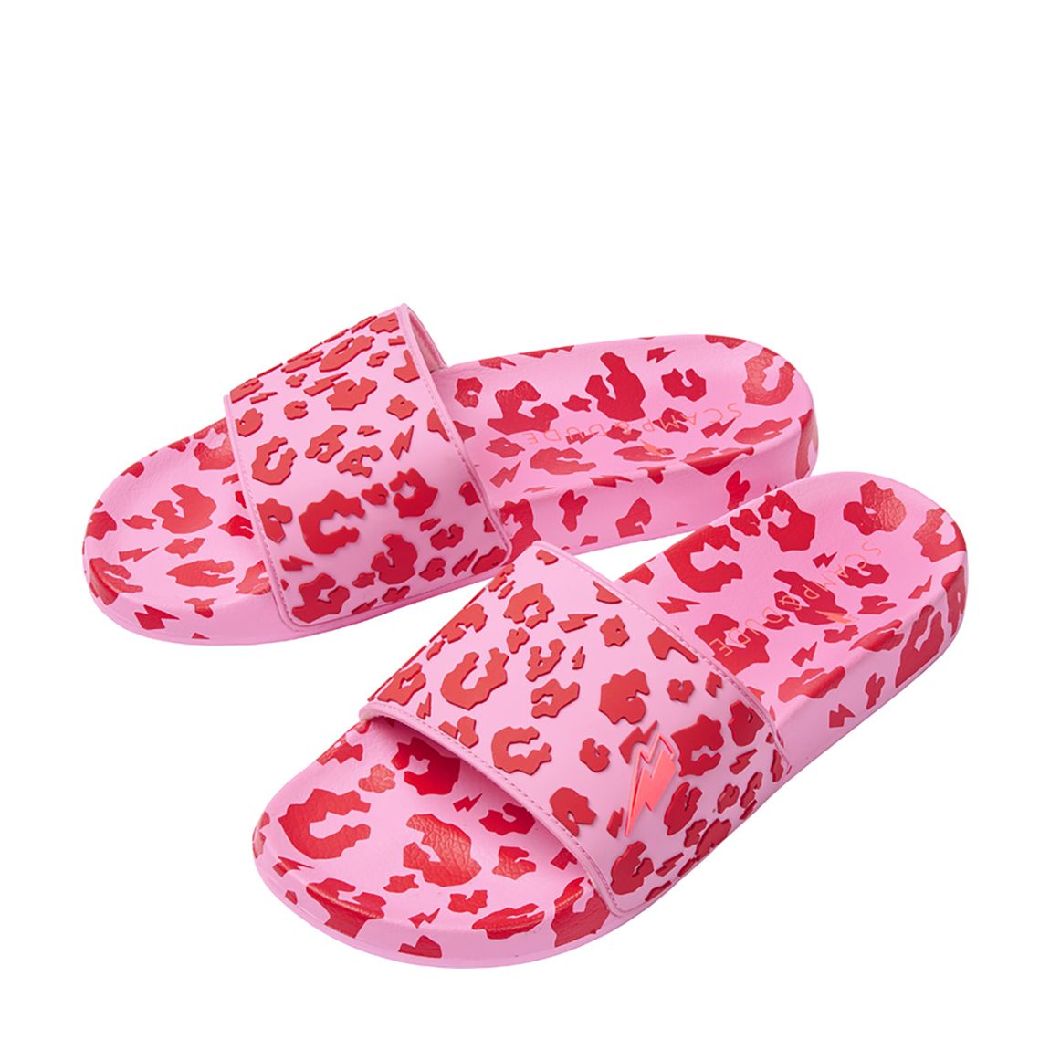 Pink/Red Leopard & Lightning Bolt Sliders main product photo