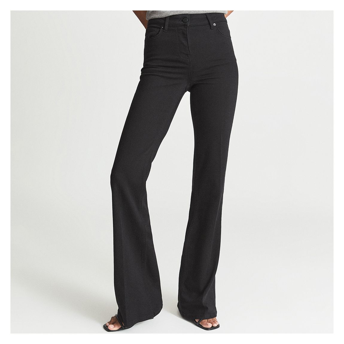 Black Beau Skinny Flare Stretch Jeans main product photo