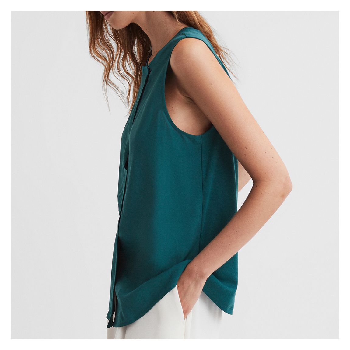 Teal Jennifer Sleeveless Top main product photo