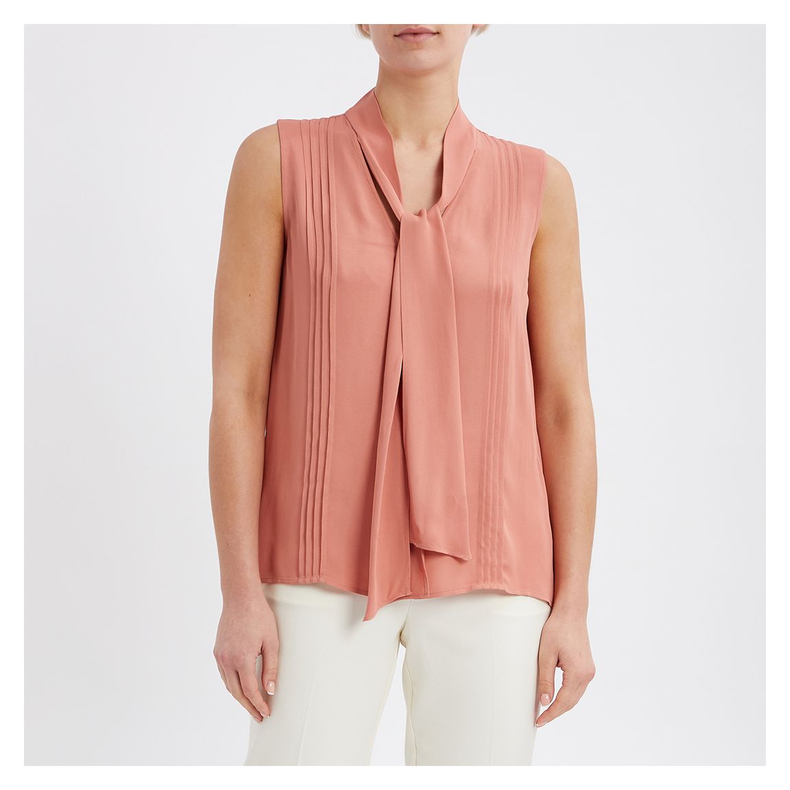 Rose Trudie Sleeveless Pleated Top main product photo